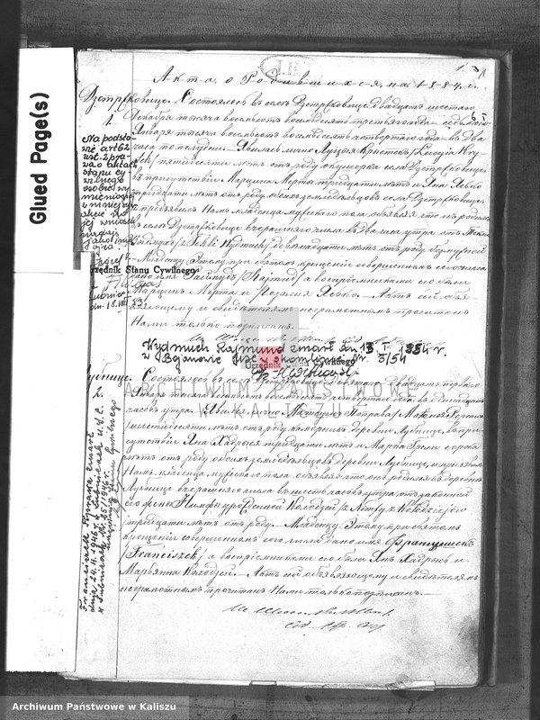 Obraz z jednostki "Księga urodzeń, małżeństw, zgonów"