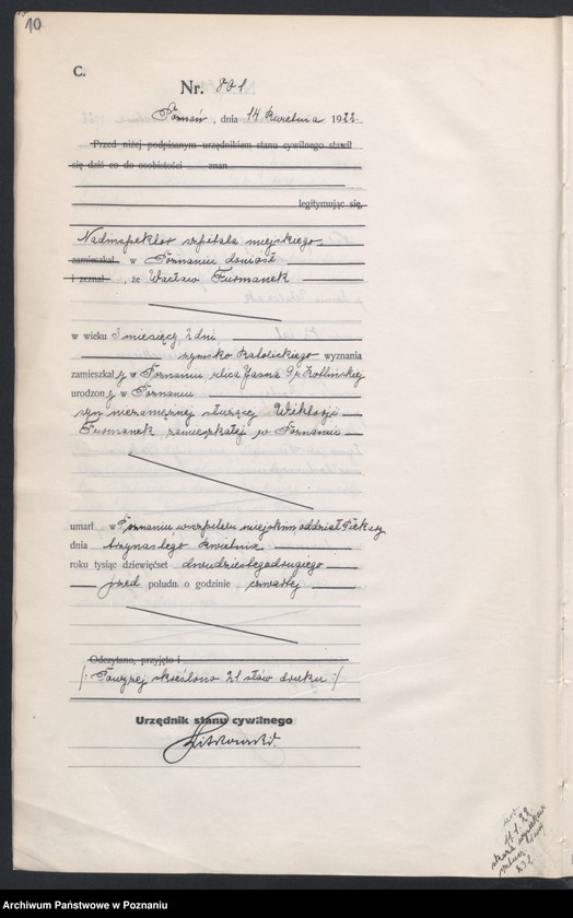 Obraz 12 z jednostki "Księga miejscowa zgonów tom II [Rejestr główny zgonów]"