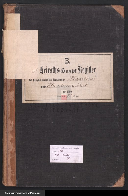 Obraz 3 z jednostki "Heiraths-Haupt-Register"