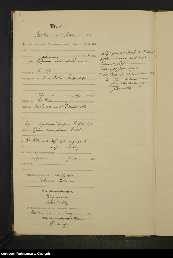 image.from.unit.number "Sterbe-Neben-Register Nr 1 - 25"