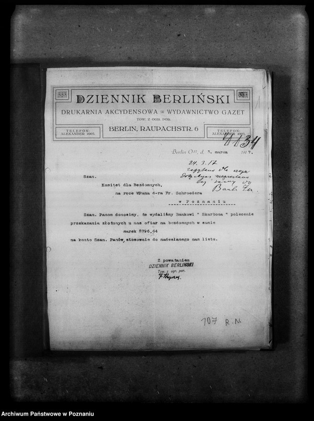 Obraz 5 z jednostki "Korespondencja Komitetu dla Bezdomnych w Berlinie w sprawie pomocy materialnej dla Polaków w Niemczech."