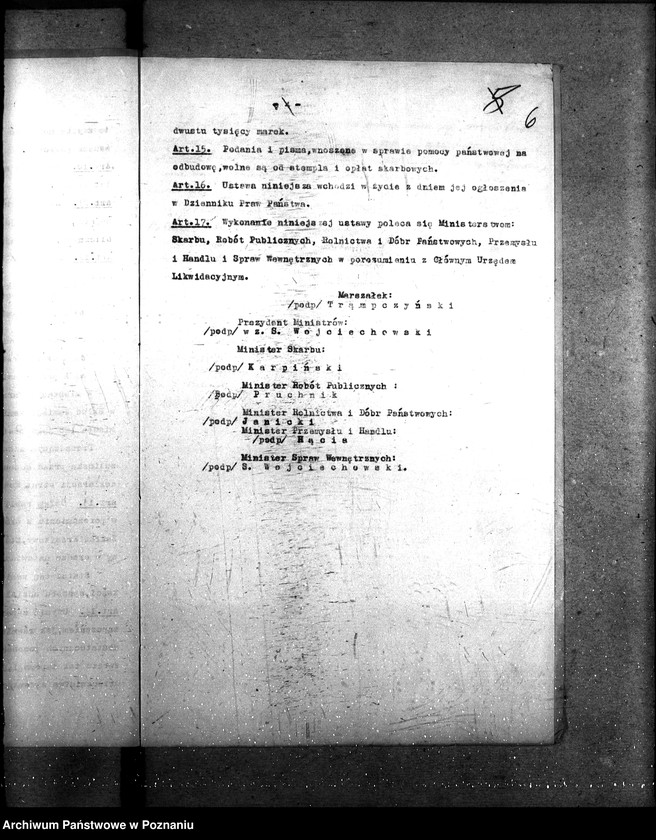 Obraz 10 z jednostki "Sprawy ogólno-administracyjne. Szkody wojenne, zapomogi gosp. rozporządzenie 9.3.20 r."