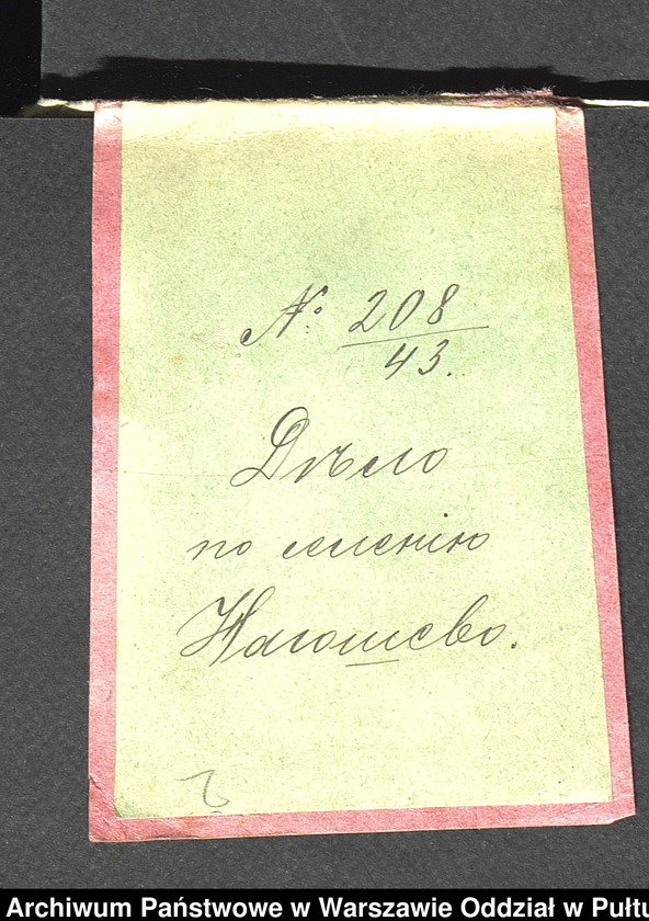image.from.unit.number "O urządzaniu chłopów byłej państwowej wsi Nagoszewo wchodzącej w skład byłej ekonomii Brok, gm. Poręba"