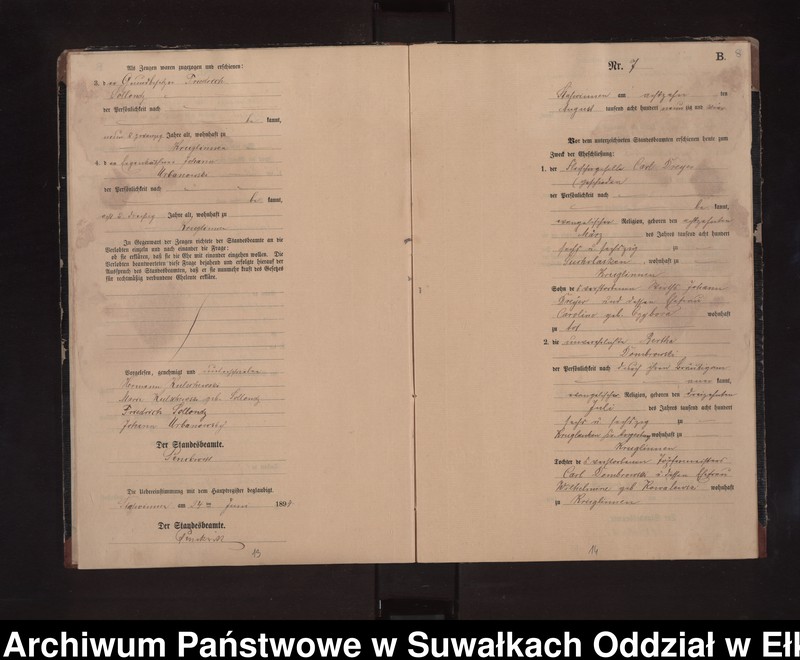 image.from.unit.number "Heiraths-Neben-Register des Preussischen Standes-Amtes Stasswinnen Kreis Lötzen"