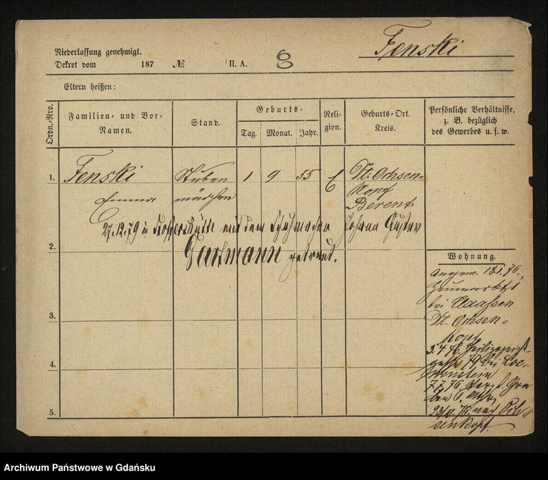 image.from.unit.number "Karty meldunkowe: Fenski - Ferski"