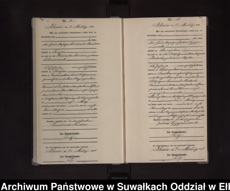 image.from.unit.number "Sterbe-Neben-Register des Königlichen Preussischen Standes-Amtes Orlen Kreis Loetzen"