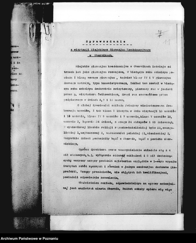 Obraz 14 z jednostki "Prywatne Gimnazjum Koedukacyjne- Oborniki [protokoły z wizytacji]"