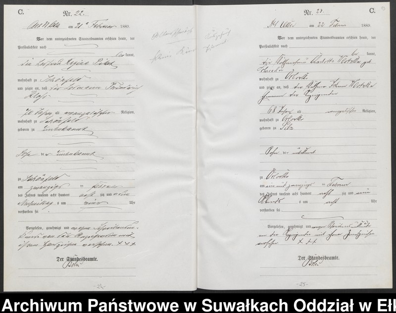 image.from.unit.number "Sterbe-Haupt-Register des Königlichen Preussischen Standes-Amtes Ukta Kreis Sensburg"