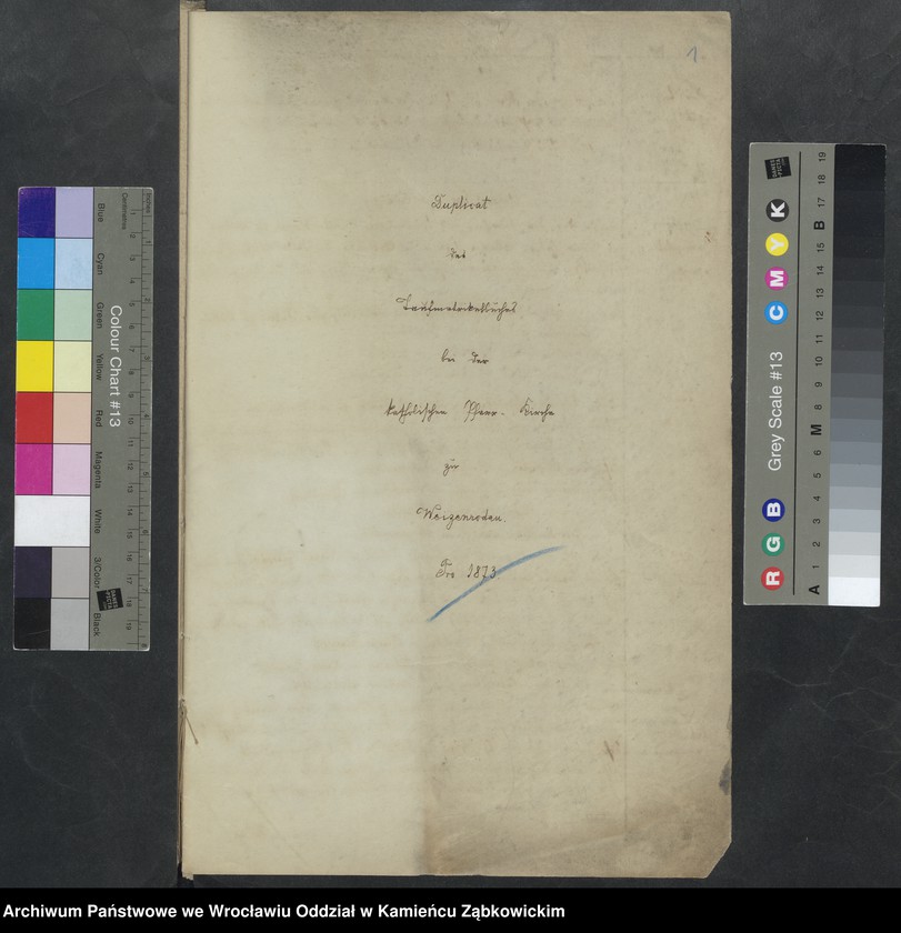 image.from.unit.number "Amtsgericht Schweidnitz Duplicate der Kirchenbücher der katholische Kirche zu Weizenrodau"