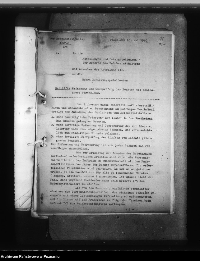 Obraz 15 z jednostki "Erfassung und Überprüfung der Beamten"