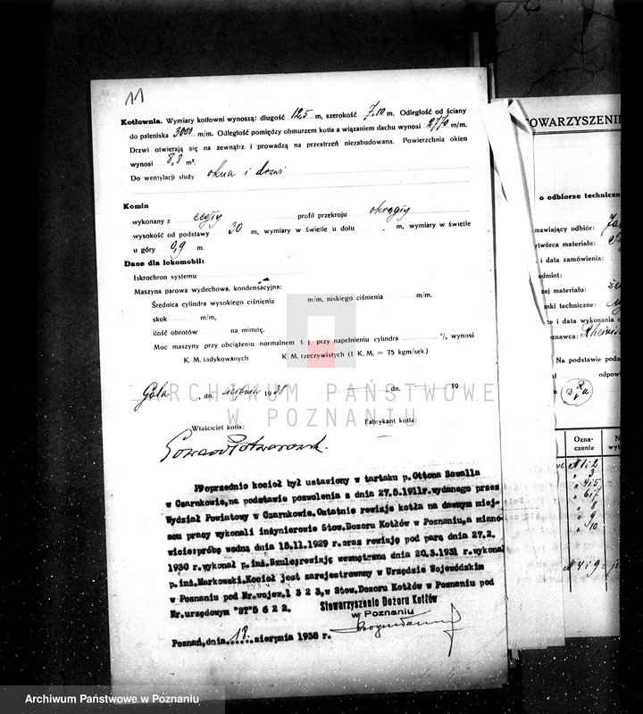 Obraz 16 z jednostki "Gorzelnia rolnicza w maj. Goli pow. Gostyński własność Edward Potworowski. nr woj. kotła 1323"