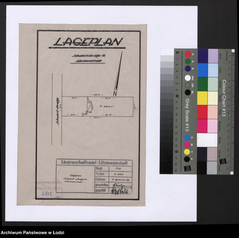 Obraz 1 z jednostki "Lageplan Schwert-Strasse 10 Litzmannstadt"