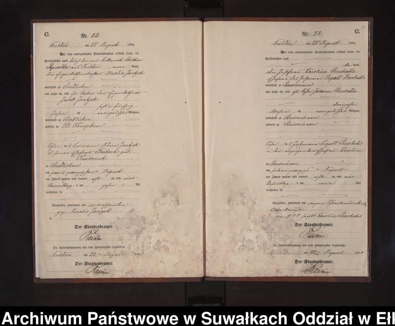 image.from.unit.number "Sterbe-Neben-Register des Preussischen Standes-Amtes Stasswinnen Kreis Loetzen"
