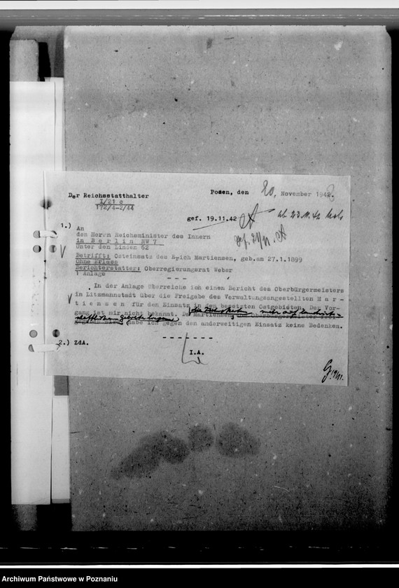 Obraz 6 z jednostki "Martinsen. Erich - urzędnik"