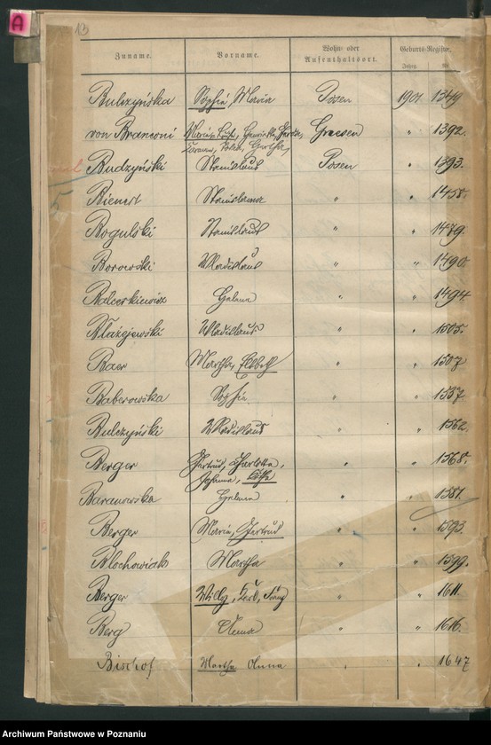 Obraz 16 z jednostki "[Skorowidz urodzeń]"