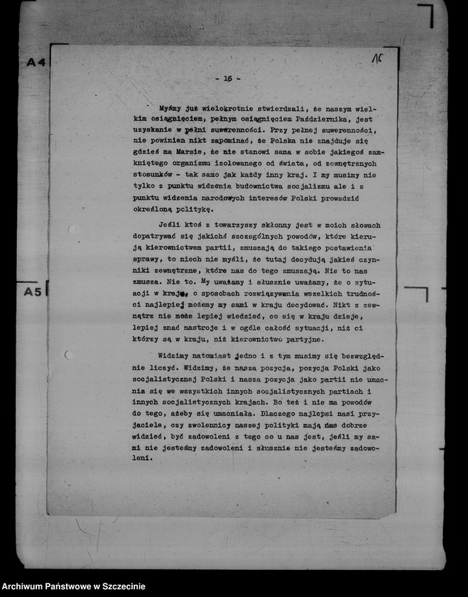 image.from.unit.number "Fragmenty przemówienia Władysława Gomułki na naradzie z dziennikarzami"