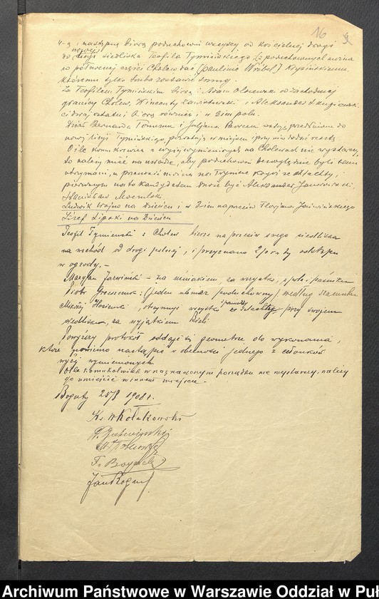 image.from.unit.number "O rozgraniczaniu przydziałów ziemi dla chłopów z gmin: Brańszczyk, Kamieńczyk Wielki i Zaręby Kościelne"