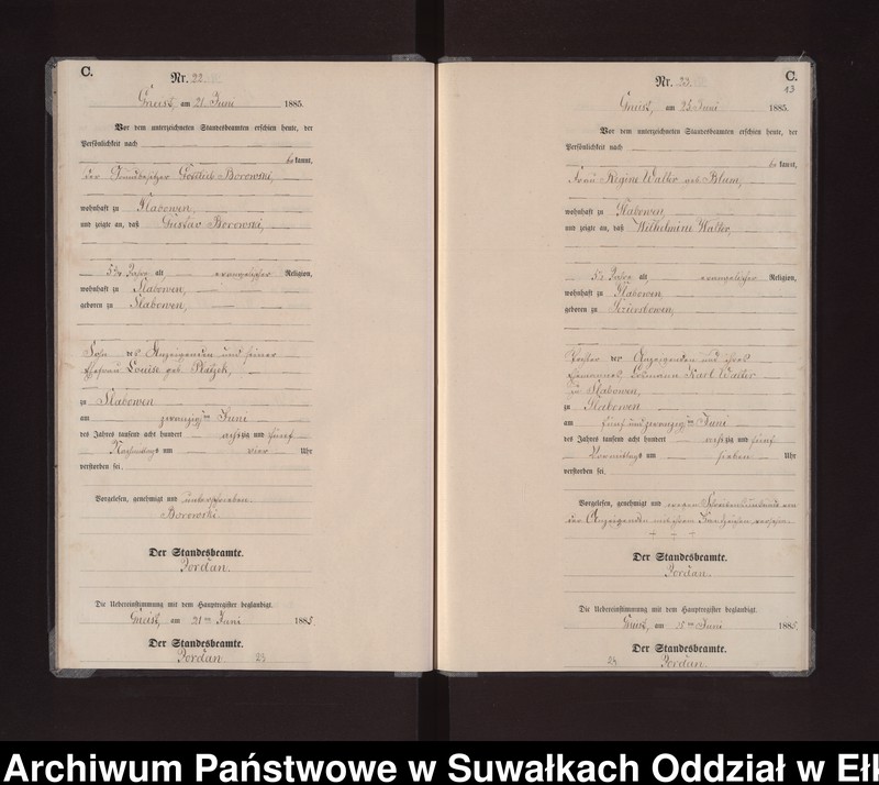 image.from.unit.number "Sterbe-Neben-Register des Königlichen Preussischen Standes-Amtes Gneist Kreis Loetzen"