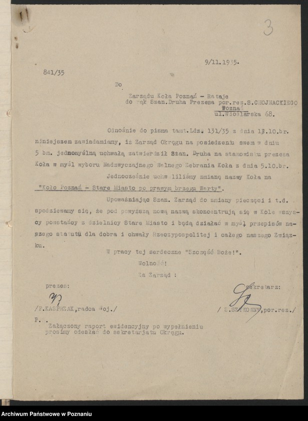 image.from.unit.number "Poznań - Stare Miasto akta koła."