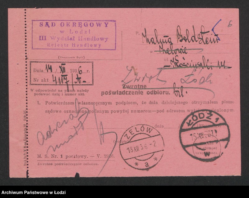 image.from.unit.number "Zalma Goldstein- handel nabiałem"