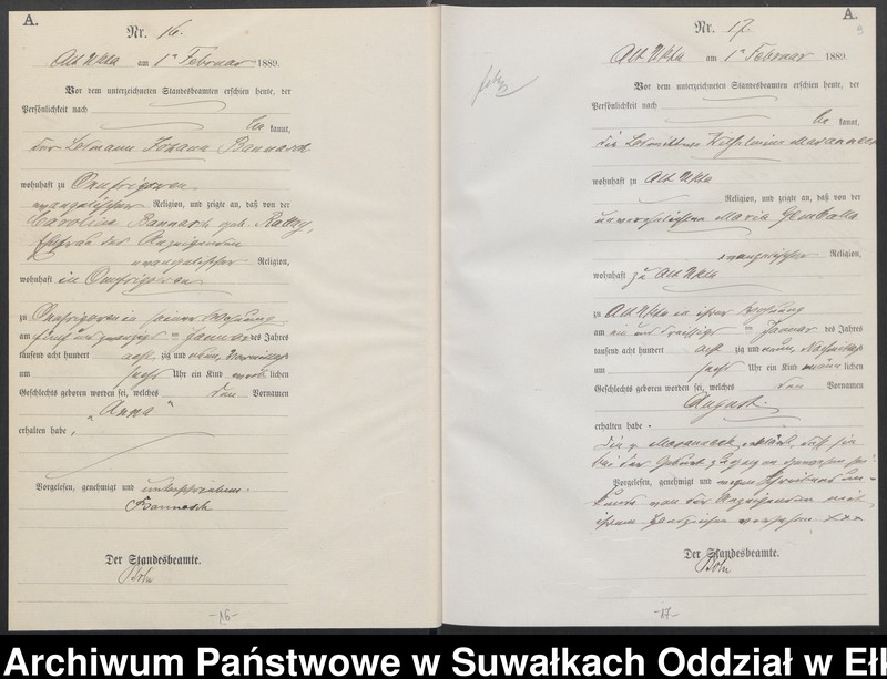 image.from.unit.number "[Geburts-Haupt-Register des Königlichen Preussischen Standes-Amtes Ukta Kreis Sensburg]"