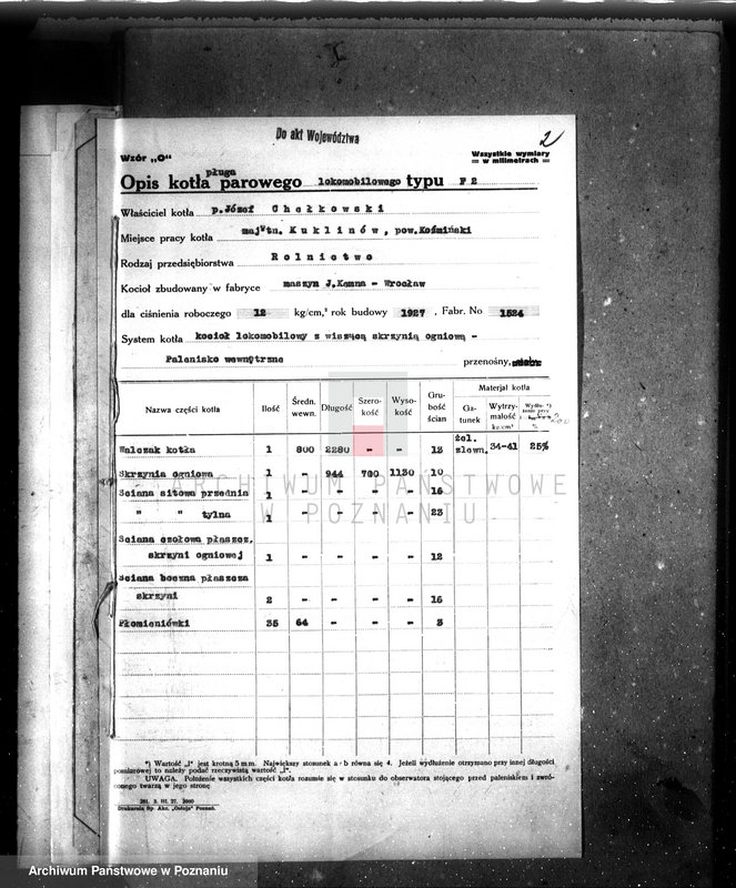 Obraz 6 z jednostki "Gospodarstwo rolne Kuklinów, pow. krotoszyński J. Chełkowskiego nr woj. kotła 6152"