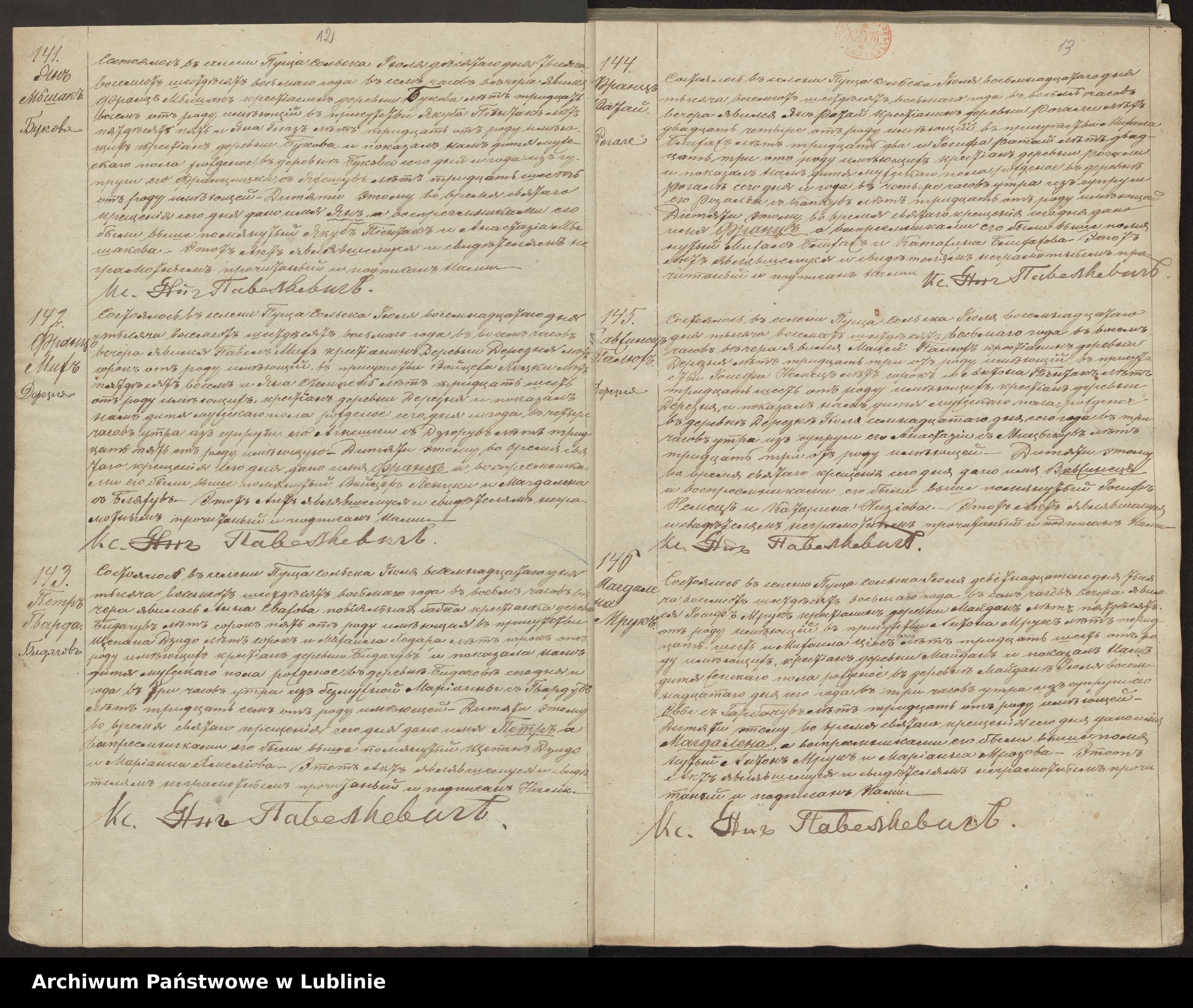 Skan z jednostki: Księga urodzeń