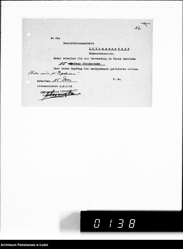 Obraz 15 z jednostki "Lieferscheine"