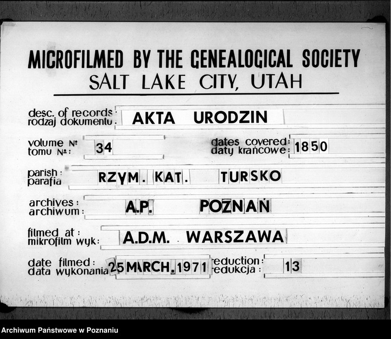image.from.team "Akta stanu cywilnego Parafii Rzymskokatolickiej Tursko (pow. pleszewski)"