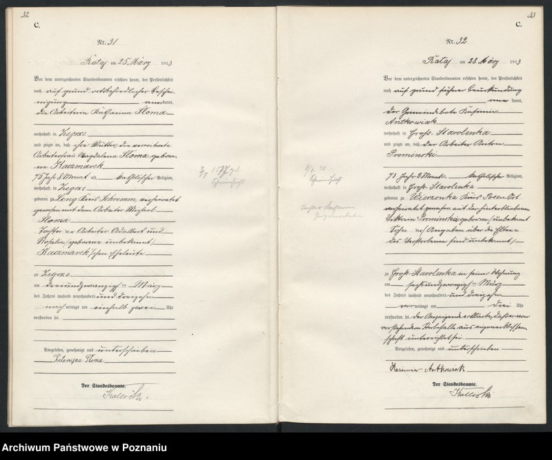 Obraz 19 z jednostki "Księga miejscowa zgonów [Rejestr główny zgonów]"