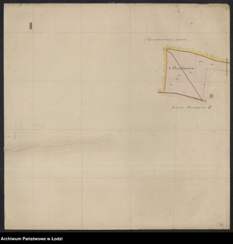 Obraz 3 z jednostki "Meževoj plan maìoratnago iměnìja Cecìelov Kališskoj Gubernìi Veljunskago Uězda"
