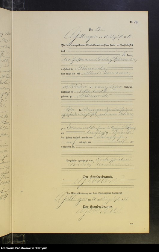 image.from.unit.number "Sterbe-Neben-Register Nr 1 - 40 [ Księga zgonów - wtóropis ]"