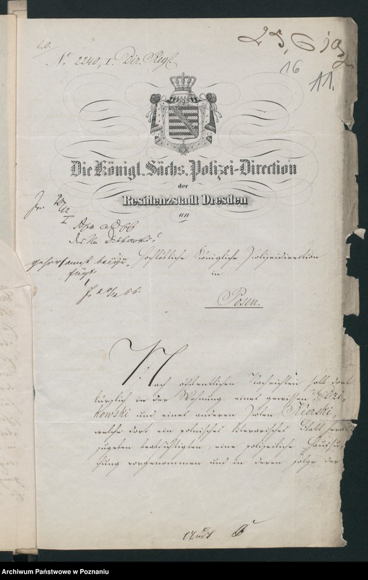 Obraz 19 z jednostki "A. betr. Miecislaus Dzikowski, Literat aus Dresden"