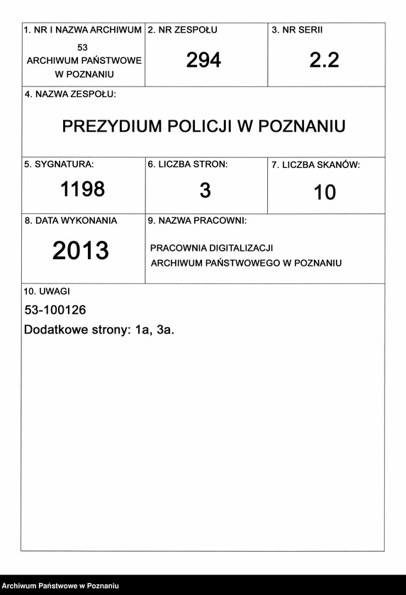 Obraz 1 z jednostki "A. betr. den polnischen Flüchtling Eduard von Zagajewski"