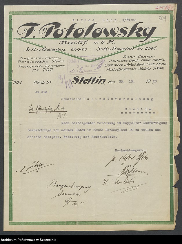 image.from.collection.number "Architektura Szczecina - akta nadzoru budowlanego111"