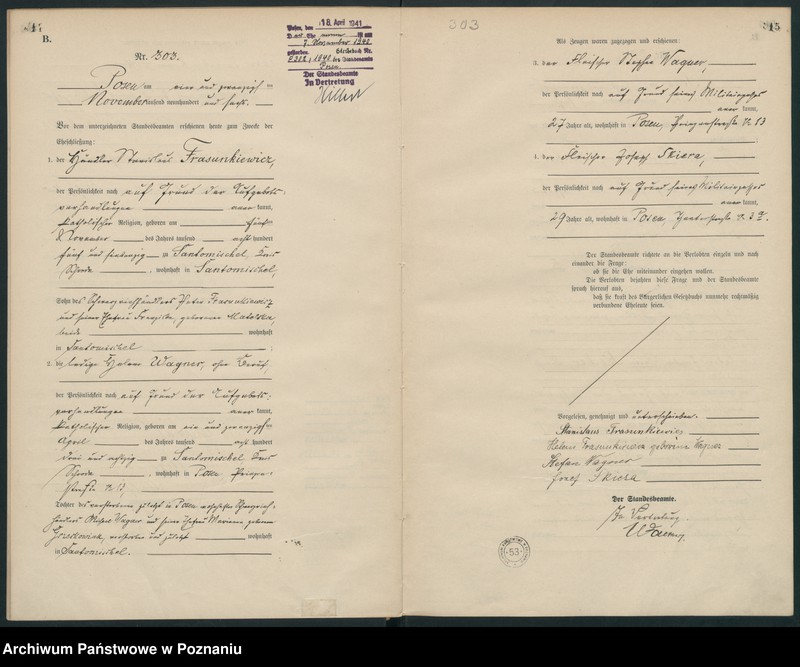 Obraz 10 z jednostki "Księga miejscowa małżeństw"