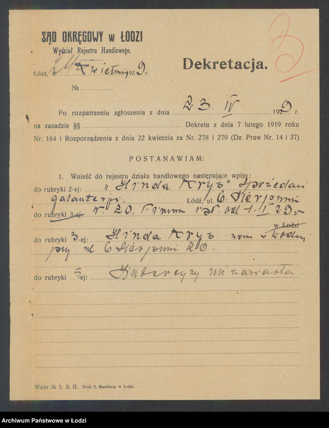 Obraz 5 z jednostki "Hinda Krys- sprzedaż galanterii i kapeluszy"