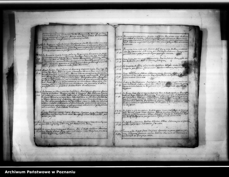 Obraz z jednostki "Register ueber verschiedene Privilegien und Prozesseakten. (Inwentarz dokumentów, znajdujących się w archiwum klasztornym, podzielony według grup rzeczowych na 50 fascykułów)"