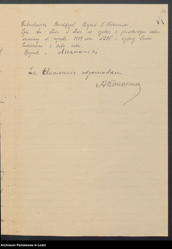 Obraz 18 z jednostki "Bracia Karczmar i M. Peterseil - handel manufakturą"