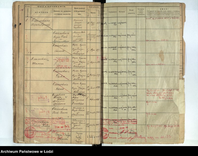image.from.unit.number "[Księga ludności stałej m. Łodzi guberni piotrkowskiej - Dzielnicy Bałuty nr domu 1-9]"