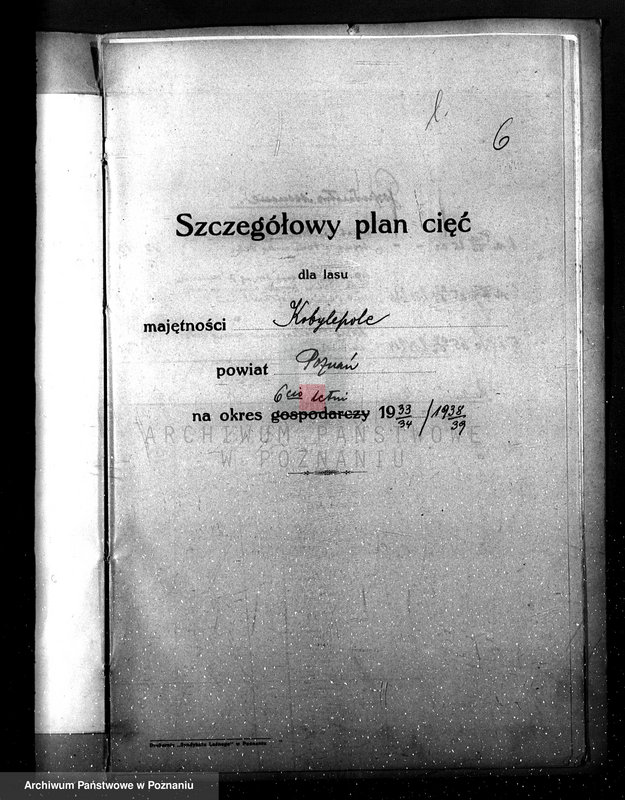 Obraz 10 z jednostki "Program urządzenia gospodarstwa leśnego dla lasu majętności Kobylepole powiat poznański 1933/34-1938/39"