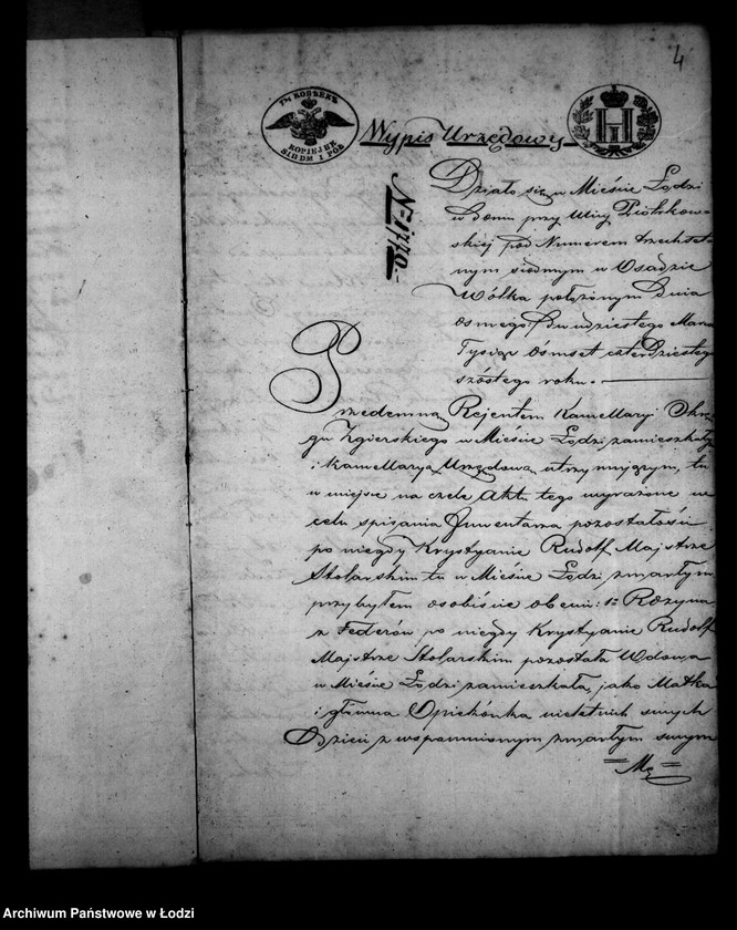 Obraz 8 z jednostki "Akta tyczące się ustanowienia opieki nad nieletnimi po zmarłym Krystianie Rudolf"