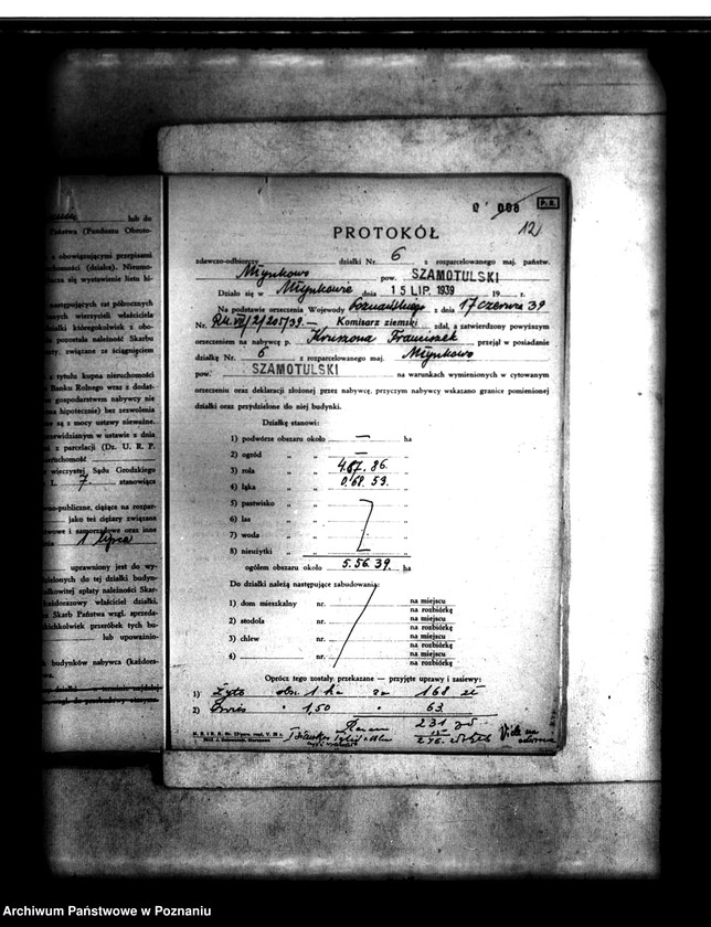 image.from.unit.number "Orzeczenie wojewody poznańskiego, zatwierdzenie projektu parcelacji majątku Młynkowo powiatu szamotulskiego"