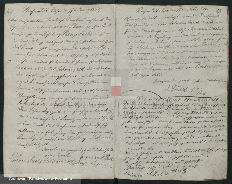 image.from.unit.number "[Protokolarz cechu krawców w Lesznie]. Wpisy uczniów, wyzwolin, rejestry dochodów i rozchodów"