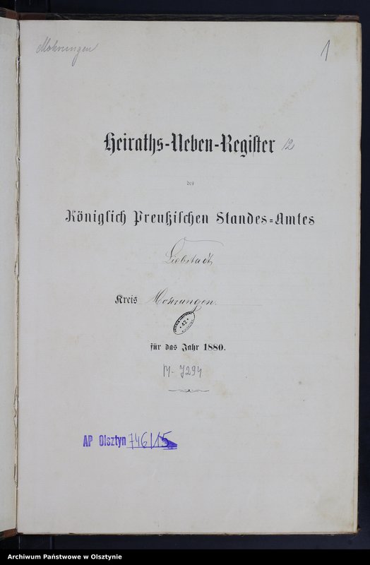 image.from.unit.number "Heiraths-Neben-Register Nr 1 - 23"