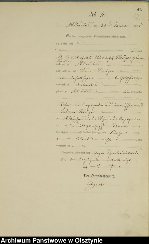 image.from.unit.number "Haupt-Sterbe-Register Nr 1 - 175"