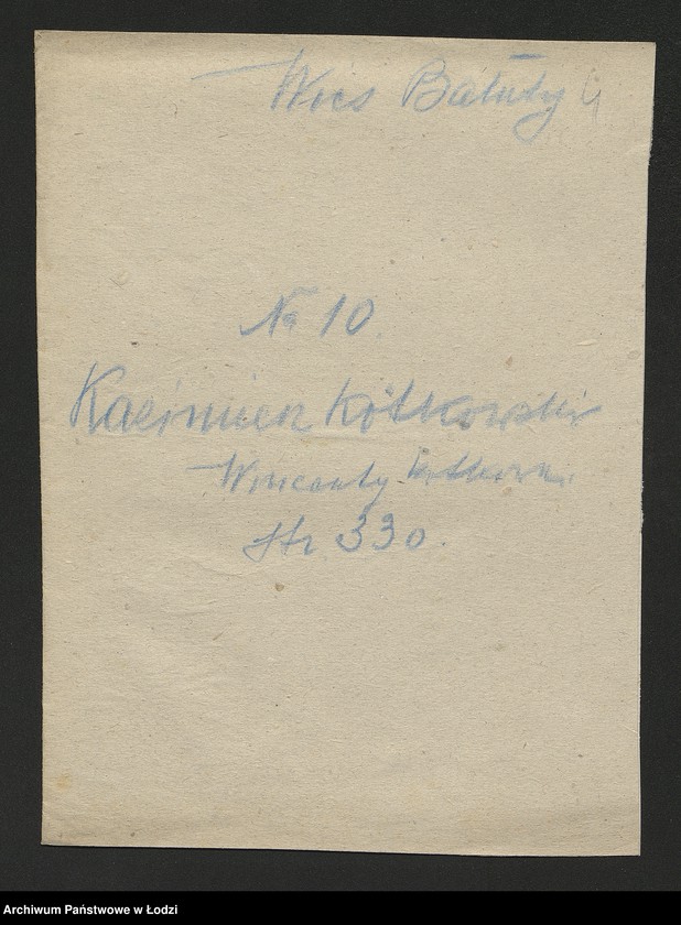 Obraz 6 z jednostki "Dowody metrykalne stałych mieszkańców wsi Bałuty nr domu 9-17"