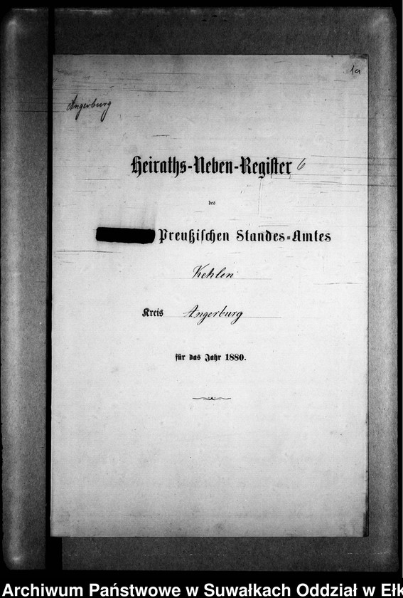 image.from.unit.number "Heiraths-Neben-Register des Preussischen Standes-Amtes Kehlen Kreis Angerburg"