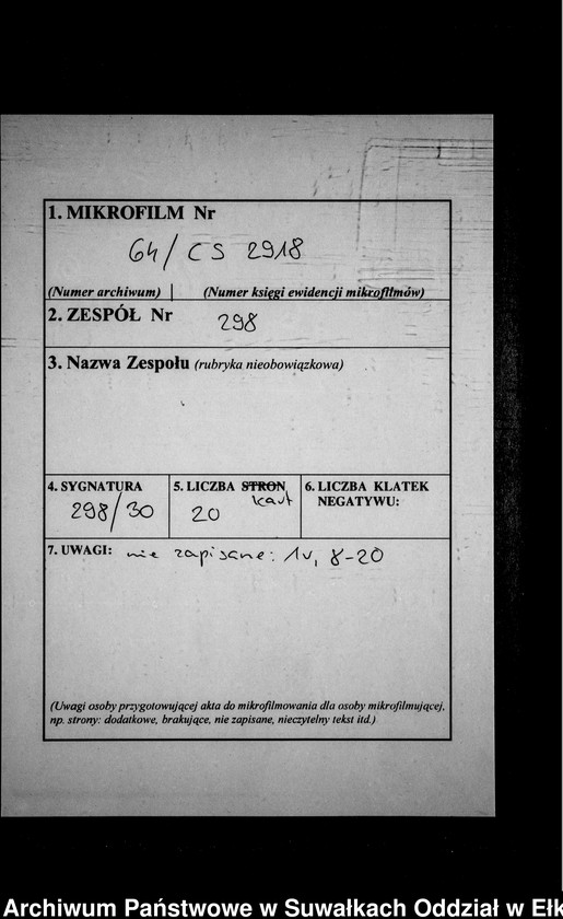 image.from.unit.number "Heiraths-Neben-Register des Preussischen Standes-Amtes Kehlen Kreis Angerburg"