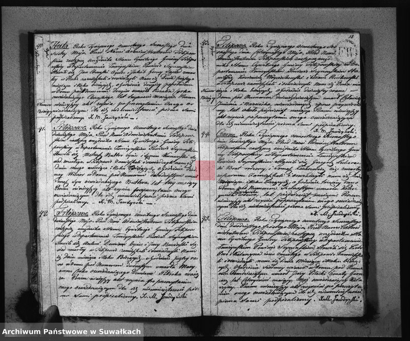 Obraz 10 z jednostki "Akta Zeszłych Gminy Filipowskiey od 1-go Stycznia 1816 R-u"